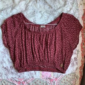 OFF THE SHOULDER TOP MAROON
